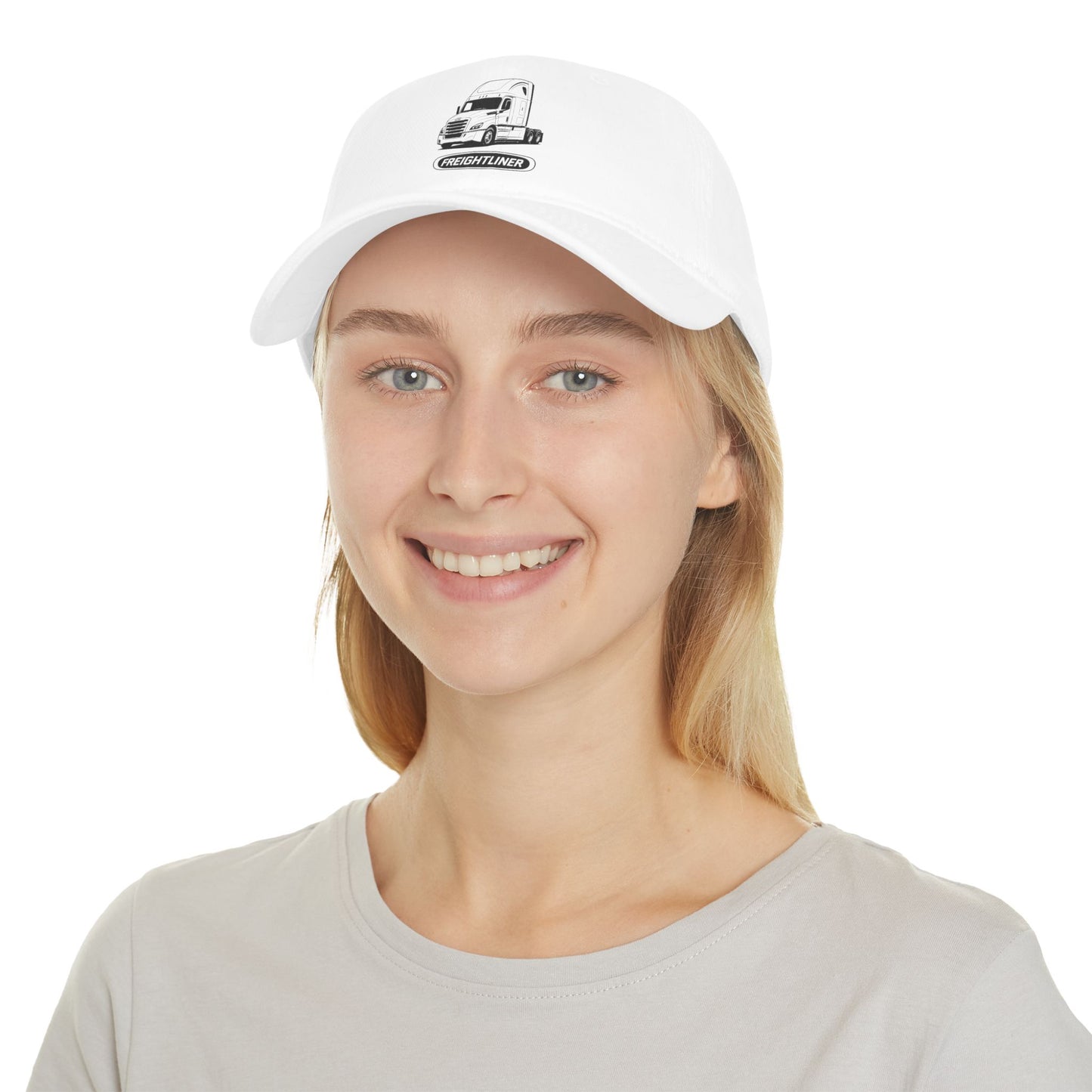 Freightliner Truck Cap — Low Profile Baseball Hat with Semi-Truck Graphic