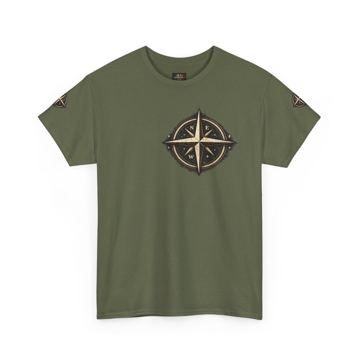 Midnight Freight Club Trucker Tee — "Born After Midnight" Vintage Compass Design