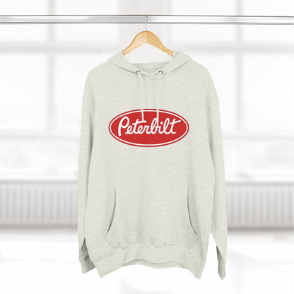 Peterbilt Red Truck Hoodie - Logo Fleece Pullover for Truckers & Fans
