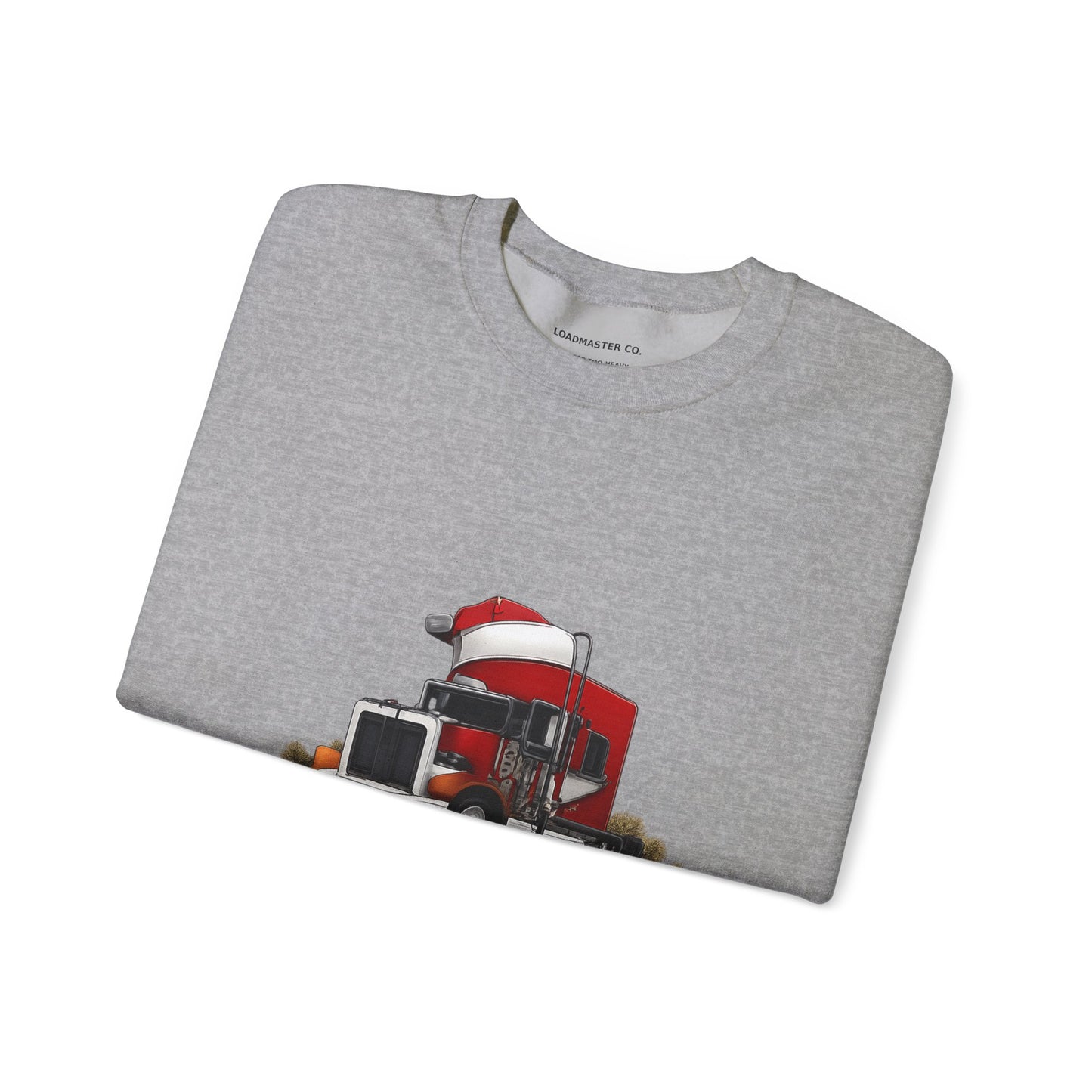 Santa Drives a Truck Sweatshirt — Christmas Trucking Holiday Crewneck