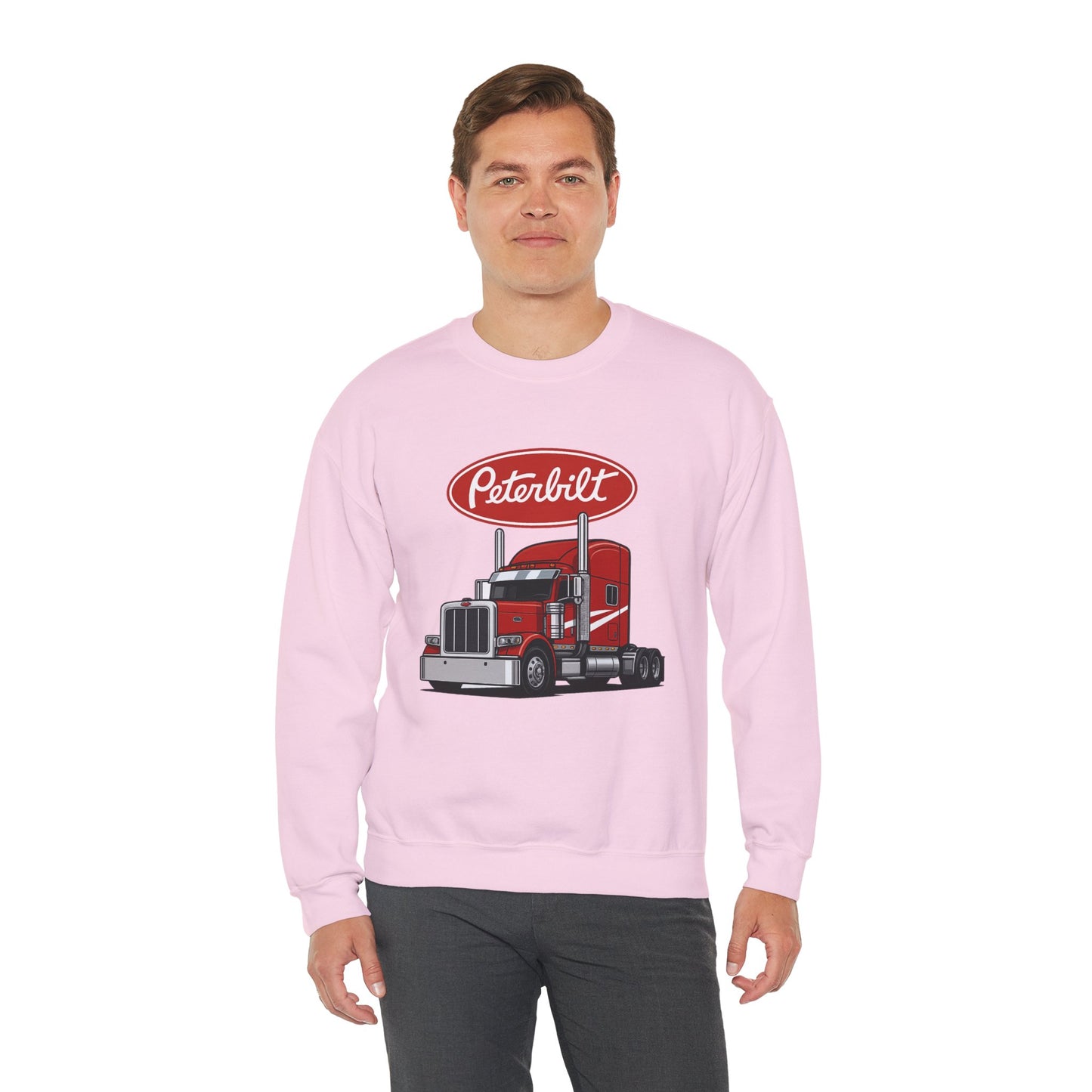 Peterbilt Red Semi Truck Crewneck Sweatshirt