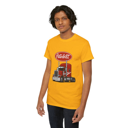 Peterbilt Red Semi Truck Graphic T-Shirt — Trucker Tee for Drivers & Fans