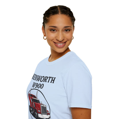 Kenworth W900 Truck T-Shirt — Red Semi Tractor Graphic Tee for Truckers & Enthusiasts