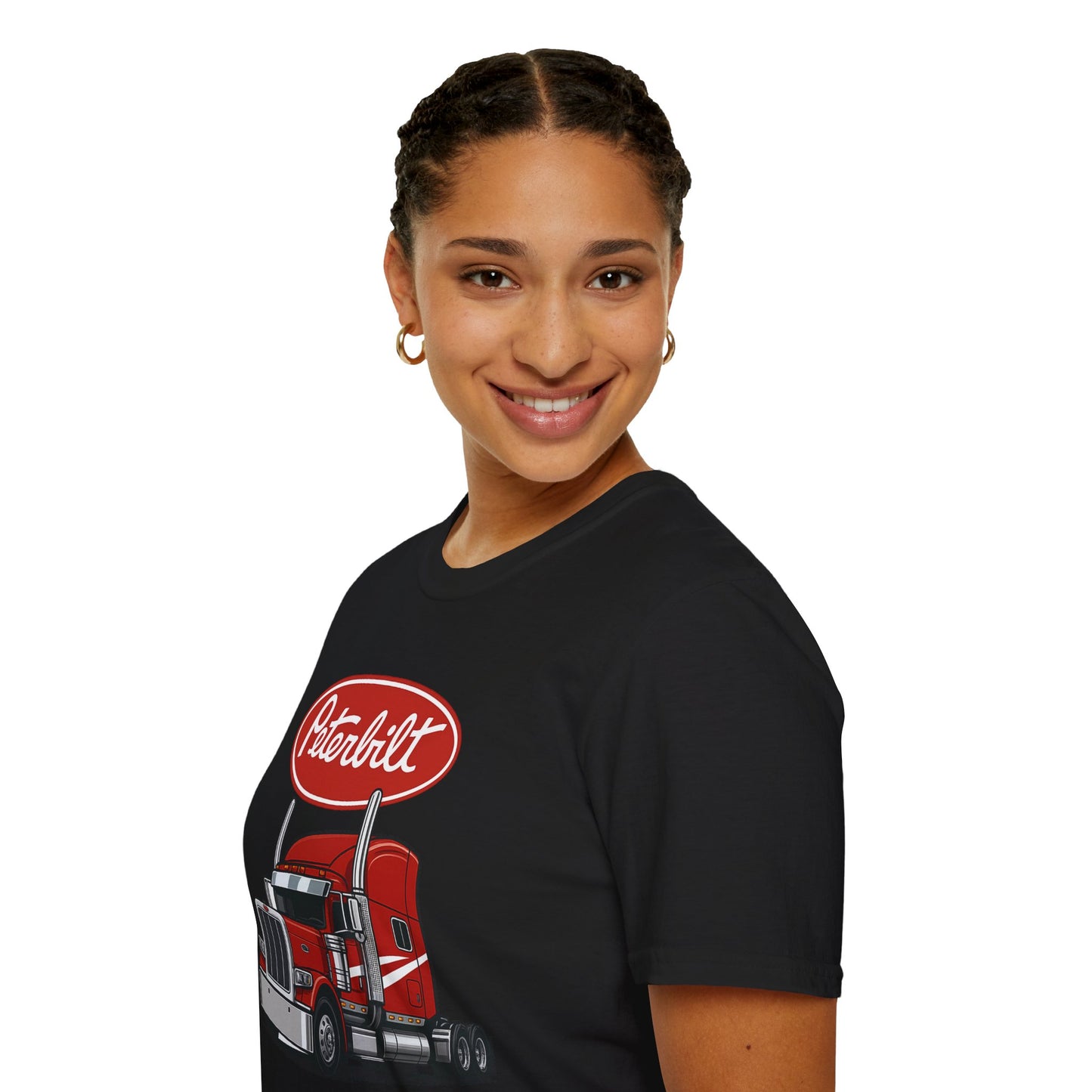 Peterbilt Red Semi Truck T-Shirt — Classic Logo Trucker Tee