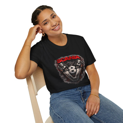 Scania V8 Truck Tee — "Built for the Road" Graphic T-Shirt