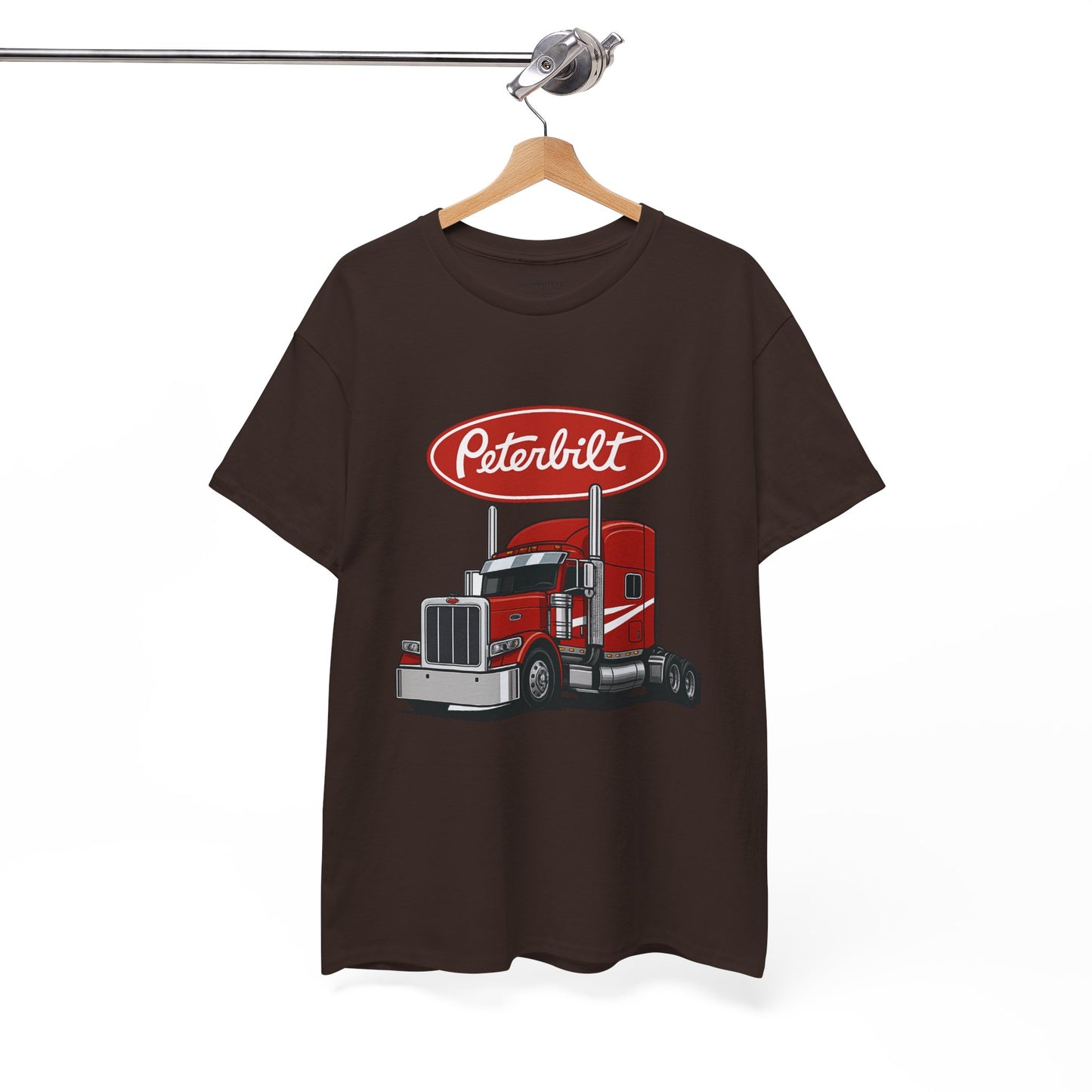 Peterbilt Red Semi Truck Graphic T-Shirt — Trucker Tee for Drivers & Fans