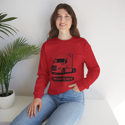 Freightliner Semi Truck Crewneck Sweatshirt — Logo Truck Driver Gift