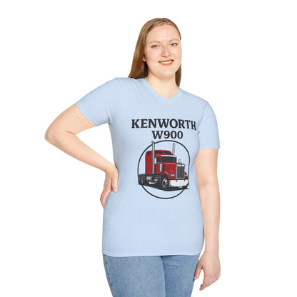 Kenworth W900 Truck T-Shirt — Red Semi Tractor Graphic Tee for Truckers & Enthusiasts