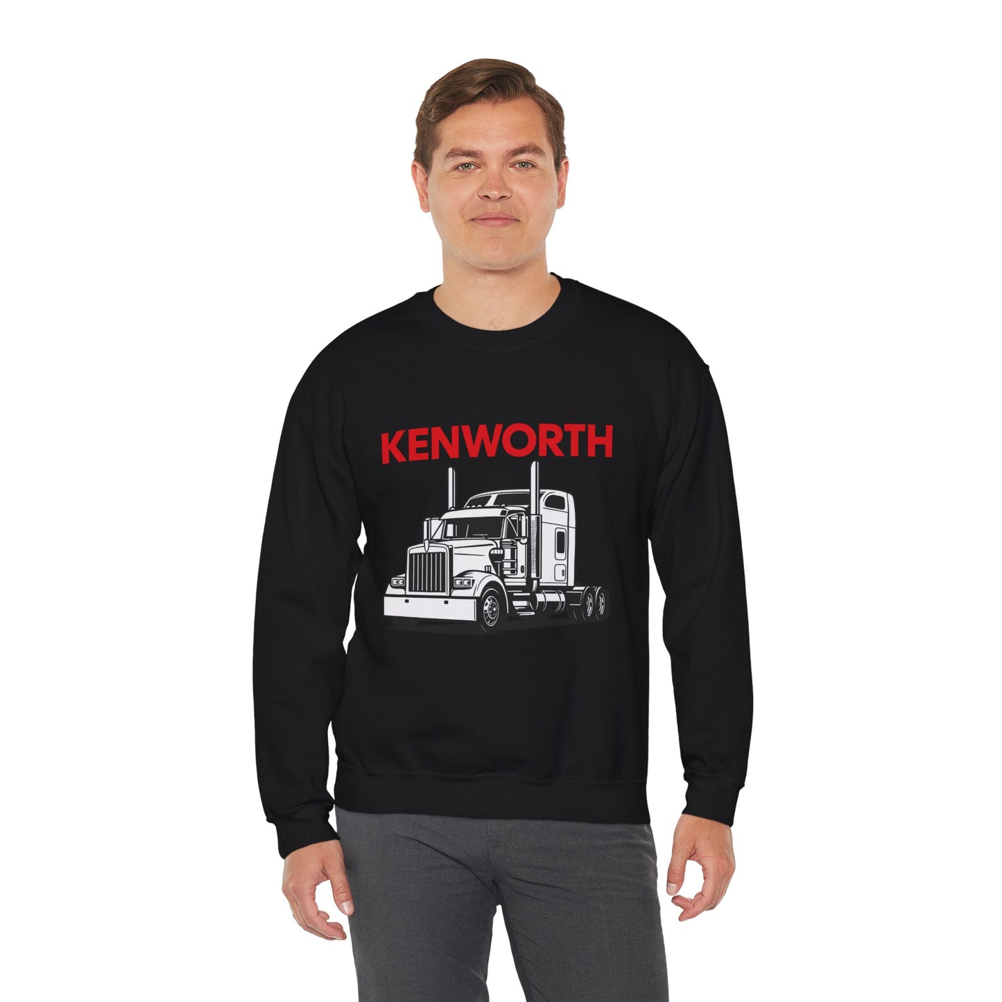 Kenworth Semi Truck Crewneck Sweatshirt — Classic Trucker Graphic