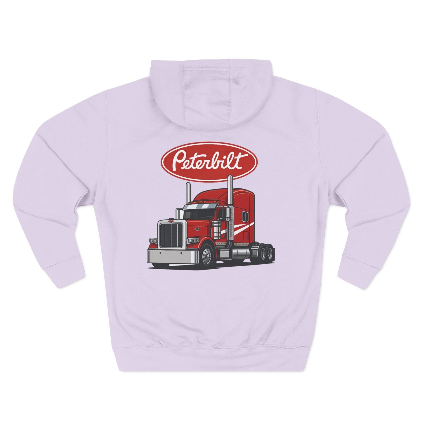 Peterbilt Red Truck Hoodie - Logo Fleece Pullover for Truckers & Fans