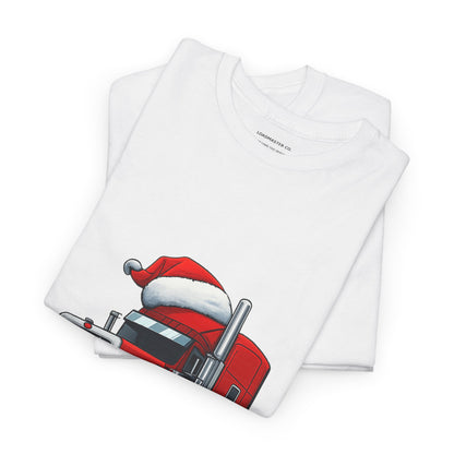 Santa Drives A Truck T-Shirt — Christmas Trucking Tee for Drivers & Holiday Fans