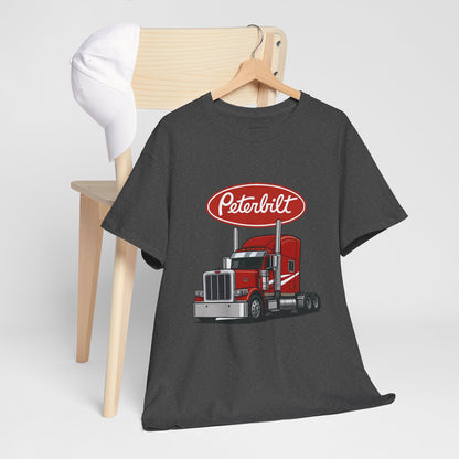 Peterbilt Red Semi Truck Graphic T-Shirt — Trucker Tee for Drivers & Fans