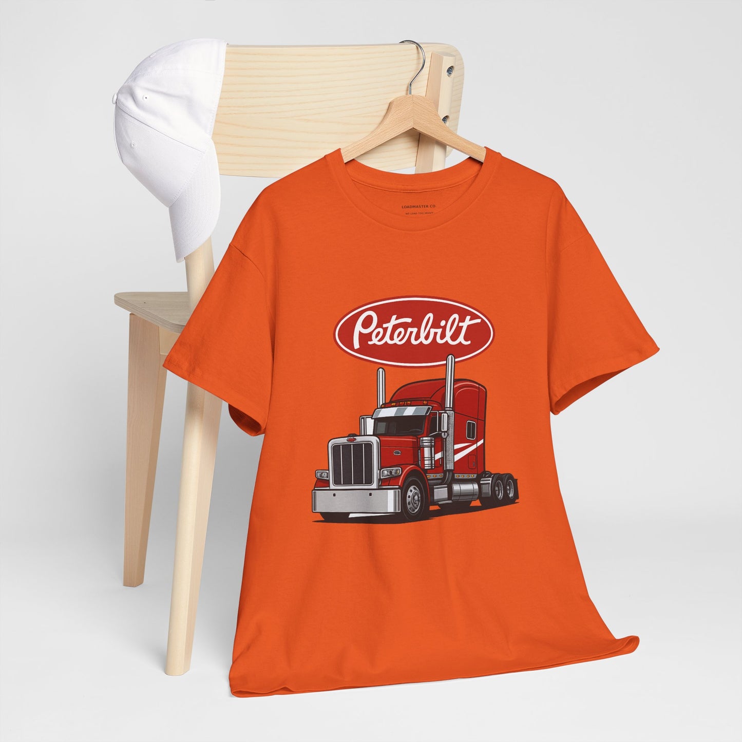 Peterbilt Red Semi Truck Graphic T-Shirt — Trucker Tee for Drivers & Fans