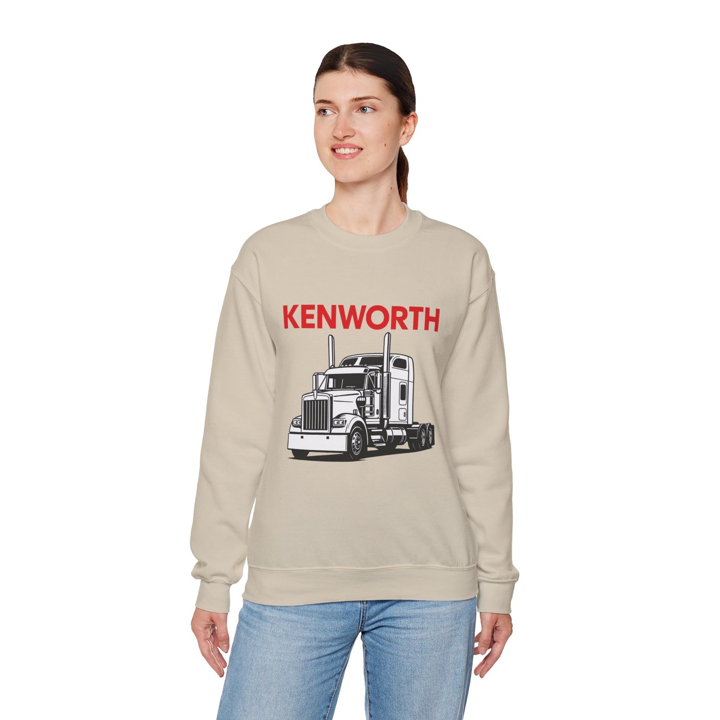Kenworth Semi Truck Crewneck Sweatshirt — Classic Trucker Graphic
