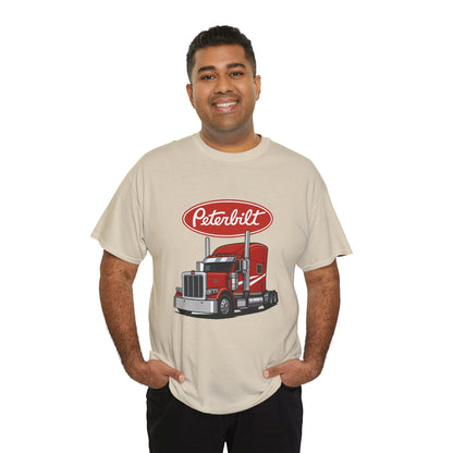 Peterbilt Red Semi Truck Graphic T-Shirt — Trucker Tee for Drivers & Fans