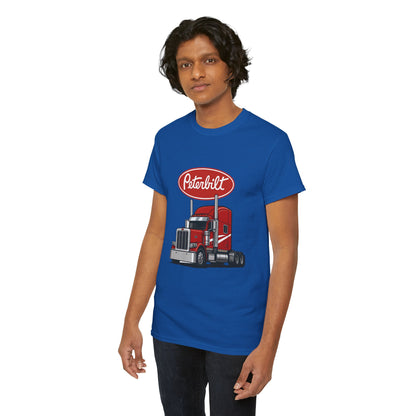 Peterbilt Red Semi Truck Graphic T-Shirt — Trucker Tee for Drivers & Fans