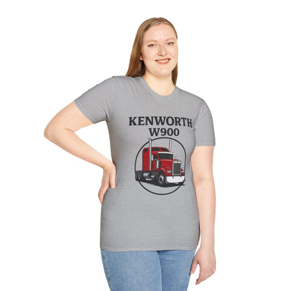 Kenworth W900 Truck T-Shirt — Red Semi Tractor Graphic Tee for Truckers & Enthusiasts