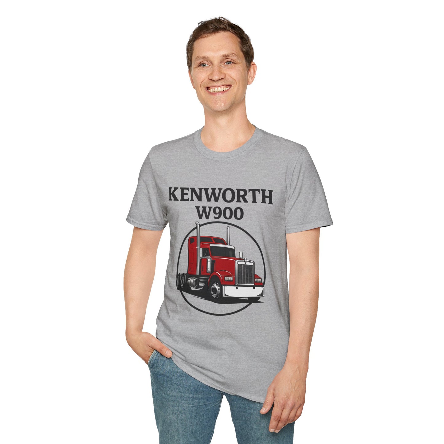 Kenworth W900 Truck T-Shirt — Red Semi Tractor Graphic Tee for Truckers & Enthusiasts