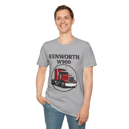 Kenworth W900 Truck T-Shirt — Red Semi Tractor Graphic Tee for Truckers & Enthusiasts