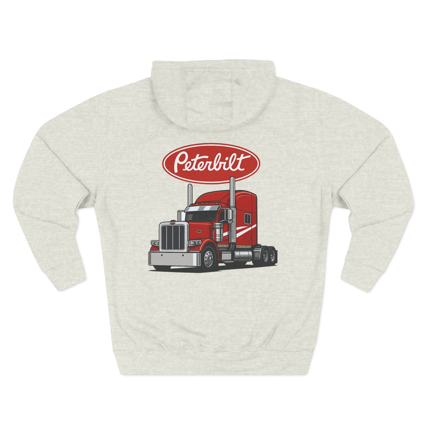 Peterbilt Red Truck Hoodie - Logo Fleece Pullover for Truckers & Fans
