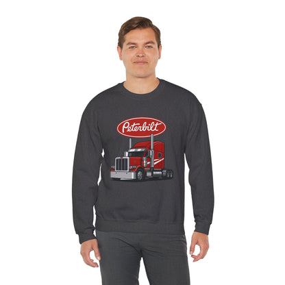 Peterbilt Red Semi Truck Crewneck Sweatshirt