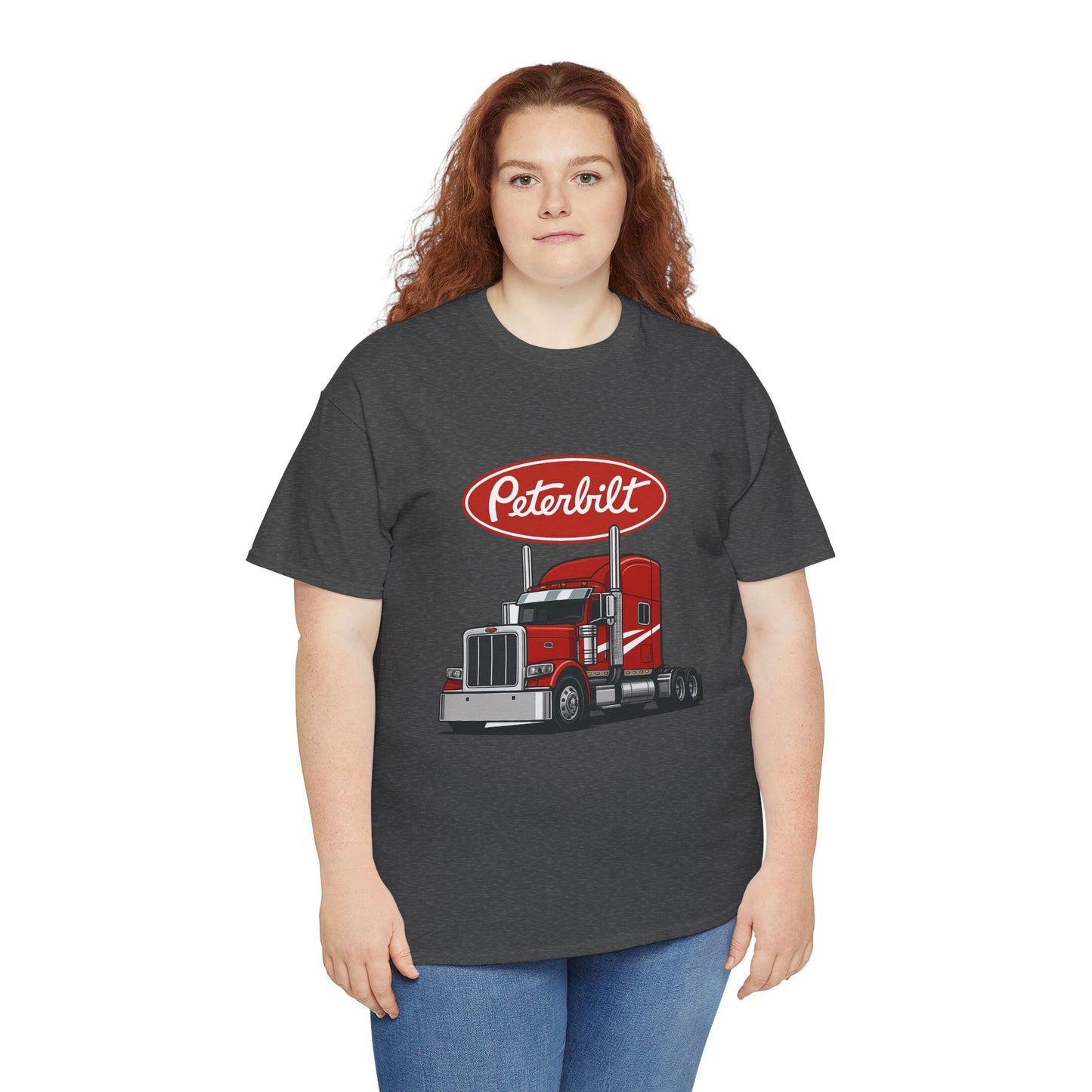 Peterbilt Red Semi Truck Graphic T-Shirt — Trucker Tee for Drivers & Fans