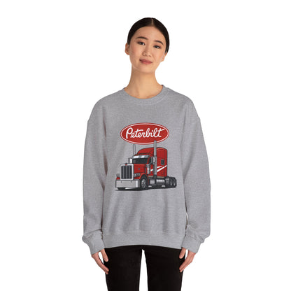 Peterbilt Red Semi Truck Crewneck Sweatshirt