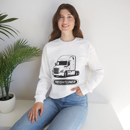 Freightliner Semi Truck Crewneck Sweatshirt — Logo Truck Driver Gift