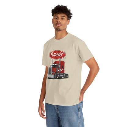 Peterbilt Red Semi Truck Graphic T-Shirt — Trucker Tee for Drivers & Fans