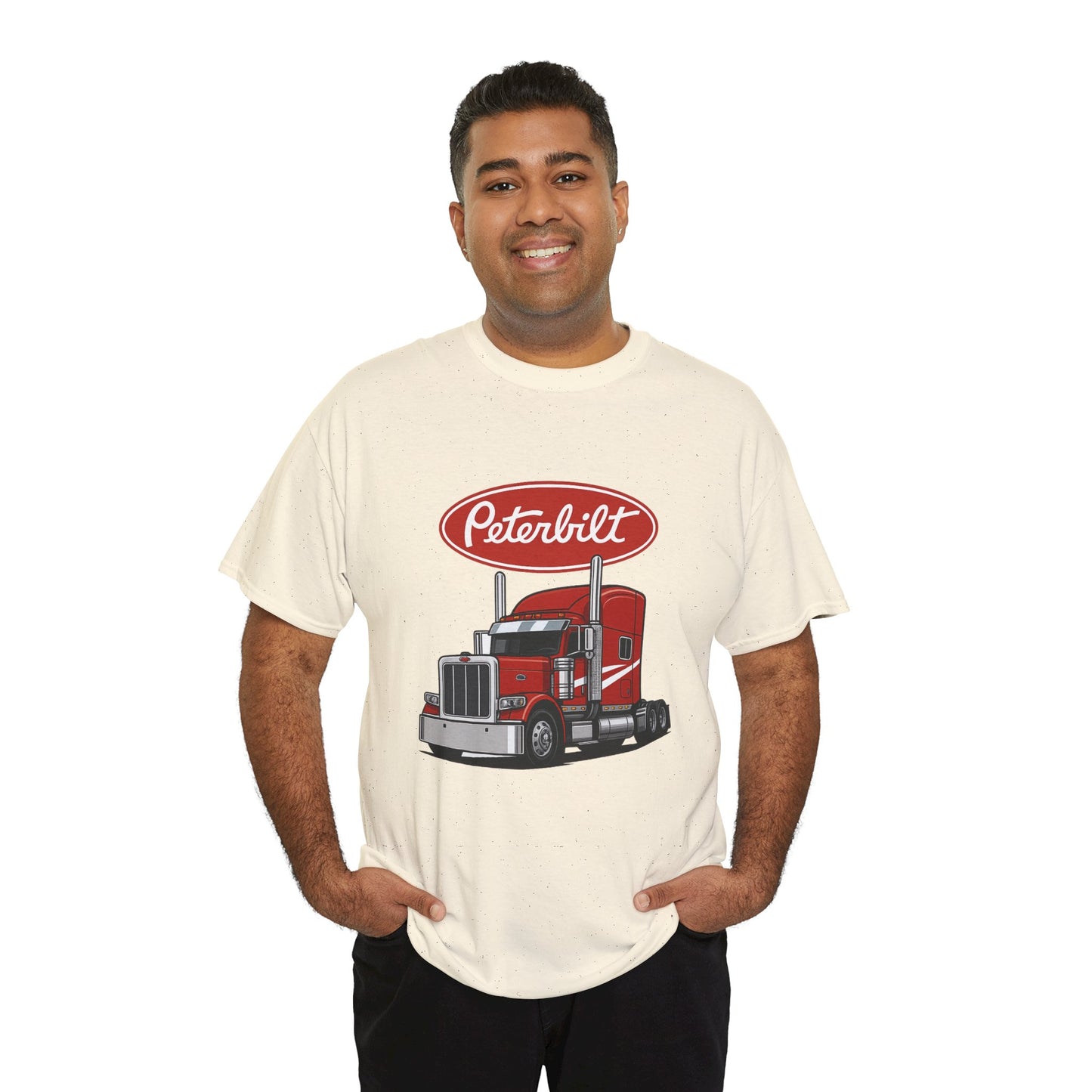 Peterbilt Red Semi Truck Graphic T-Shirt — Trucker Tee for Drivers & Fans