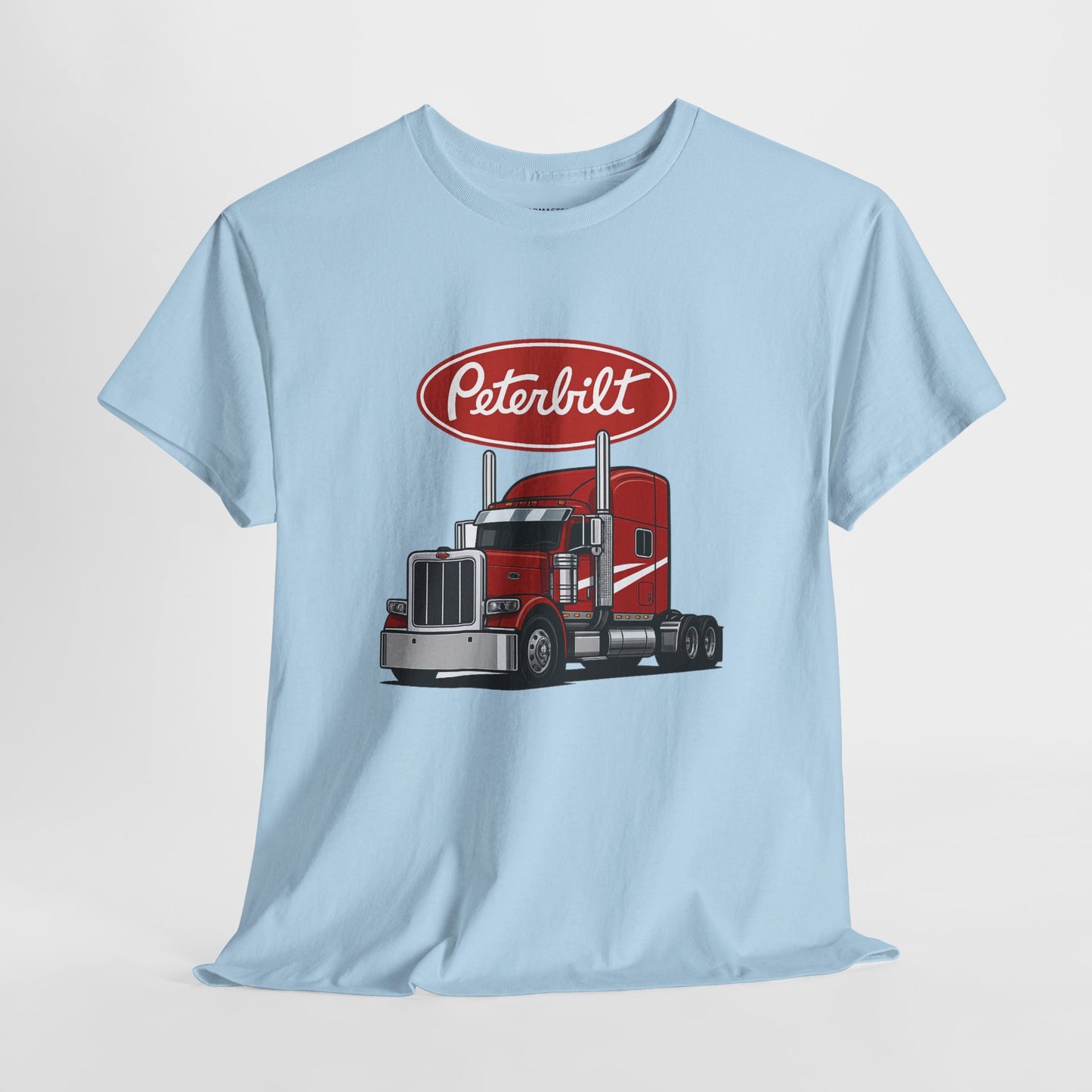 Peterbilt Red Semi Truck Graphic T-Shirt — Trucker Tee for Drivers & Fans