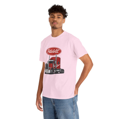 Peterbilt Red Semi Truck Graphic T-Shirt — Trucker Tee for Drivers & Fans