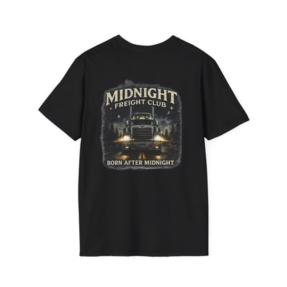 Midnight Freight Club T-Shirt — Born After Midnight Trucker Compass Tee