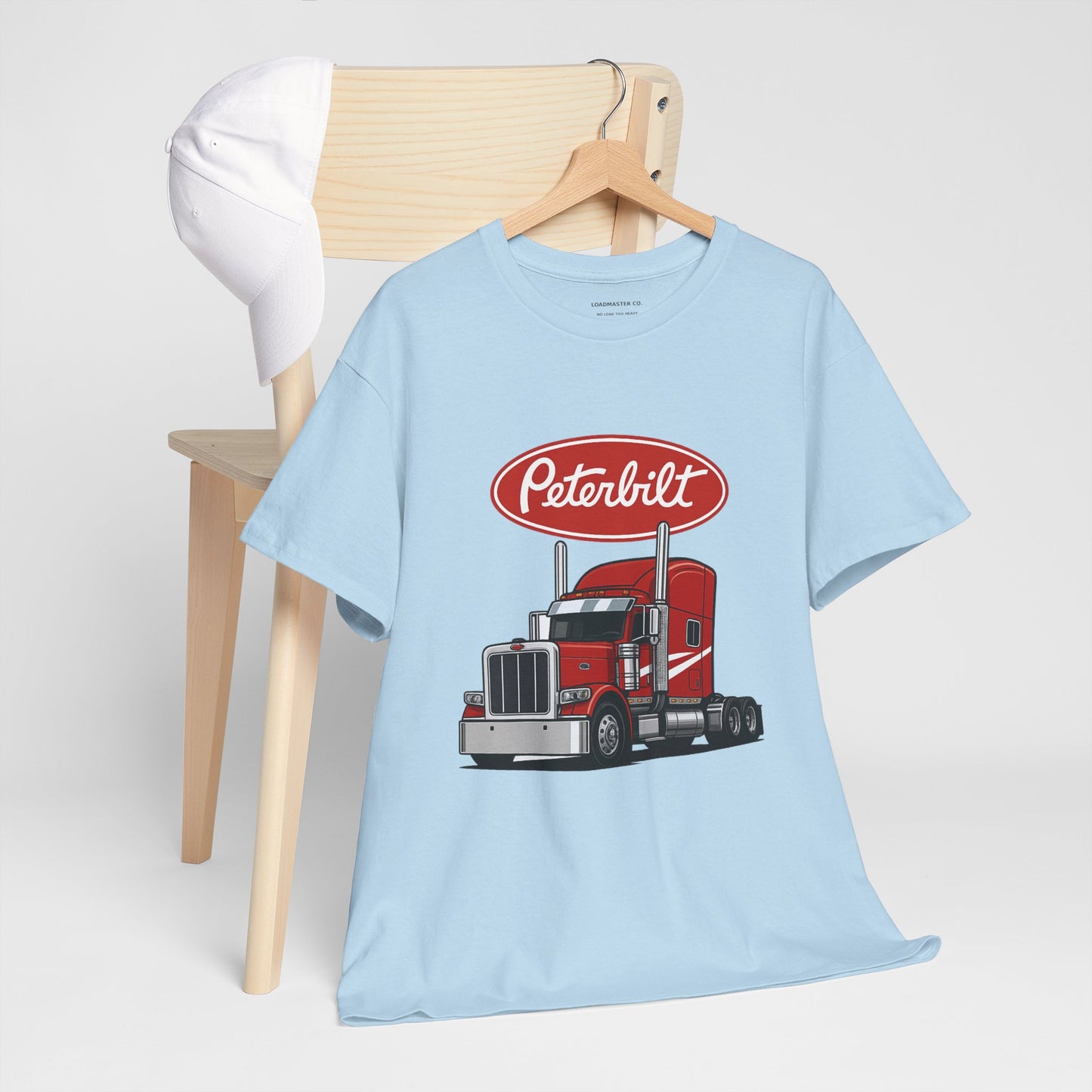 Peterbilt Red Semi Truck Graphic T-Shirt — Trucker Tee for Drivers & Fans