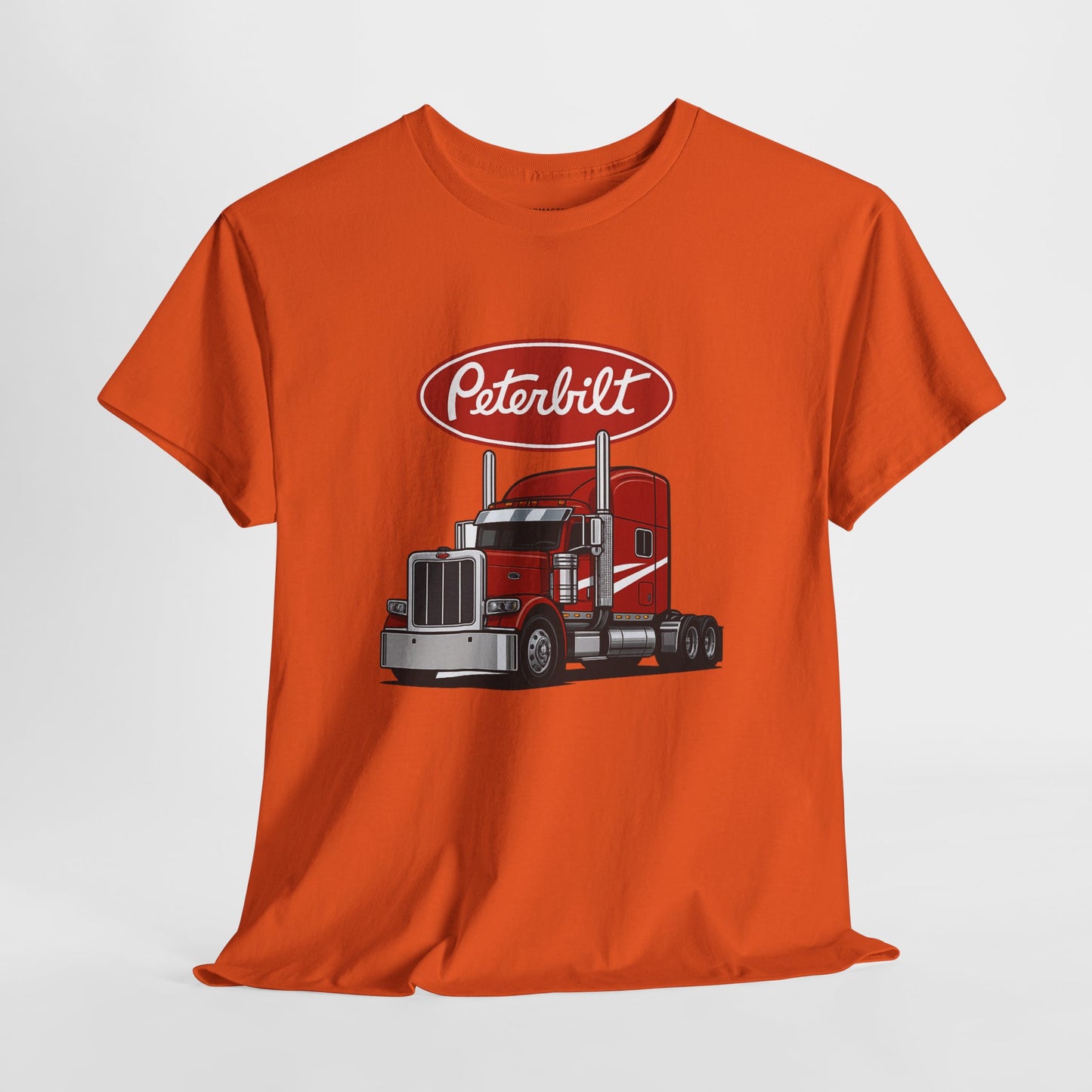 Peterbilt Red Semi Truck Graphic T-Shirt — Trucker Tee for Drivers & Fans