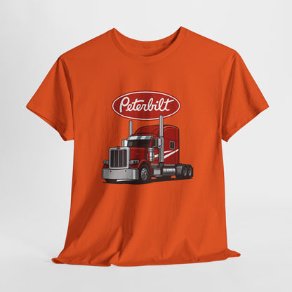 Peterbilt Red Semi Truck Graphic T-Shirt — Trucker Tee for Drivers & Fans