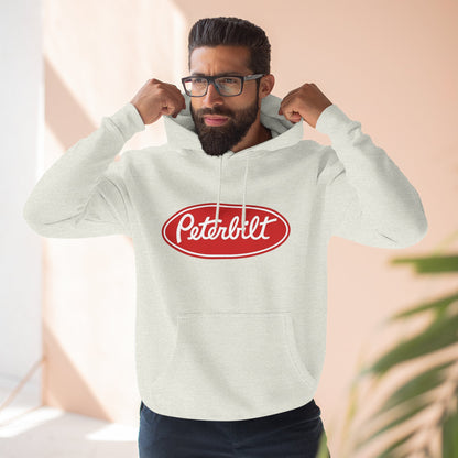 Peterbilt Red Truck Hoodie - Logo Fleece Pullover for Truckers & Fans