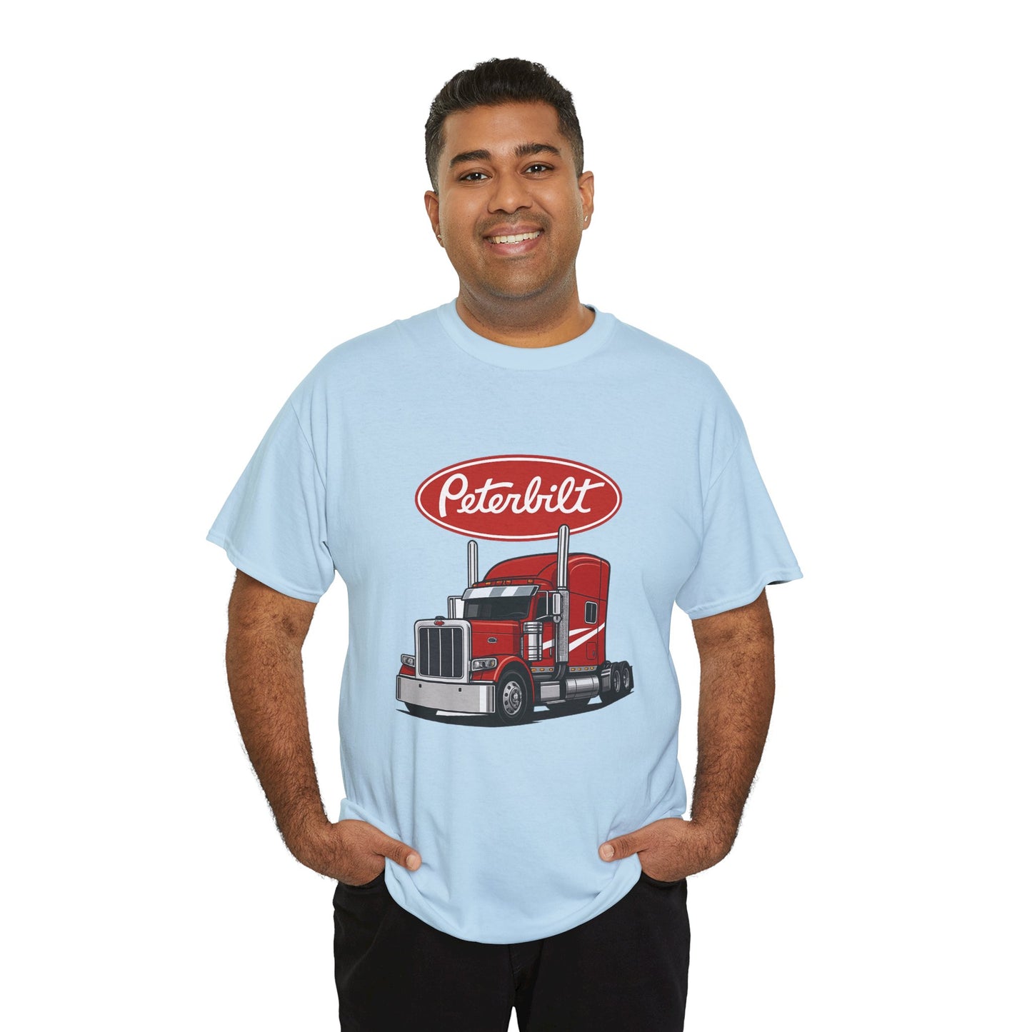 Peterbilt Red Semi Truck Graphic T-Shirt — Trucker Tee for Drivers & Fans