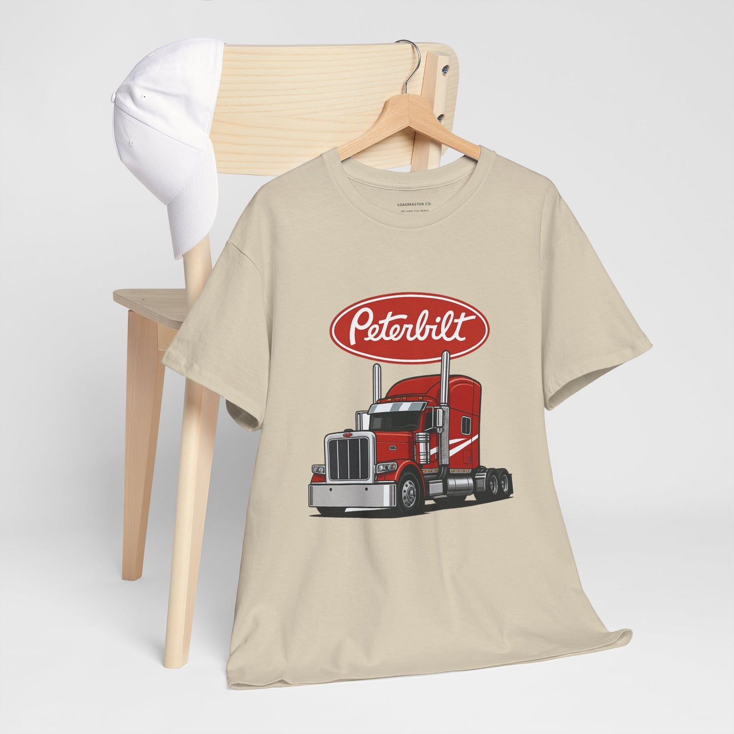 Peterbilt Red Semi Truck Graphic T-Shirt — Trucker Tee for Drivers & Fans