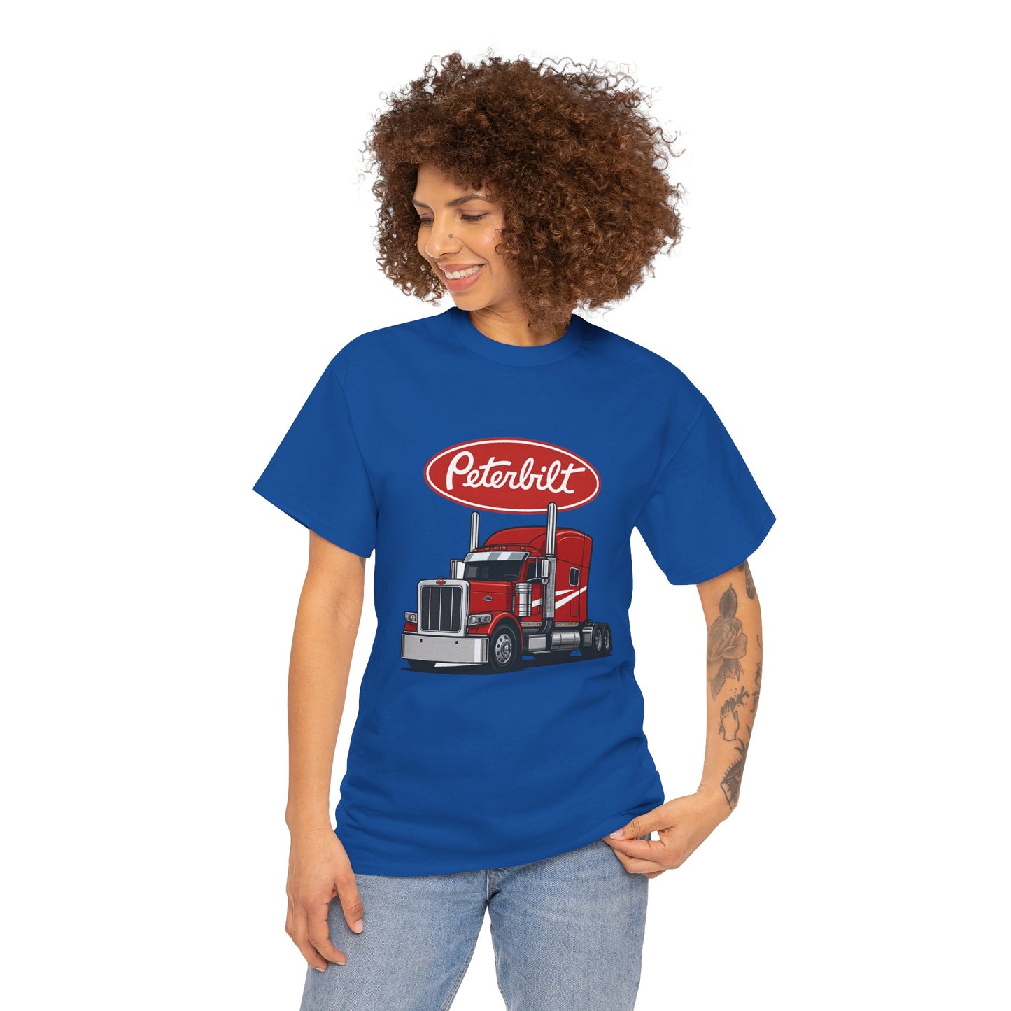 Peterbilt Red Semi Truck Graphic T-Shirt — Trucker Tee for Drivers & Fans