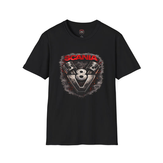 Scania V8 Truck Tee — "Built for the Road" Graphic T-Shirt