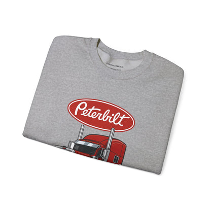 Peterbilt Red Semi Truck Crewneck Sweatshirt