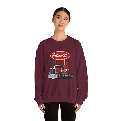 Peterbilt Red Semi Truck Crewneck Sweatshirt