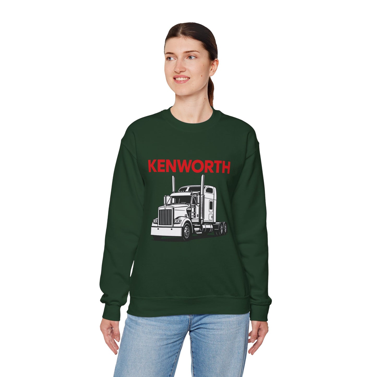 Kenworth Semi Truck Crewneck Sweatshirt — Classic Trucker Graphic