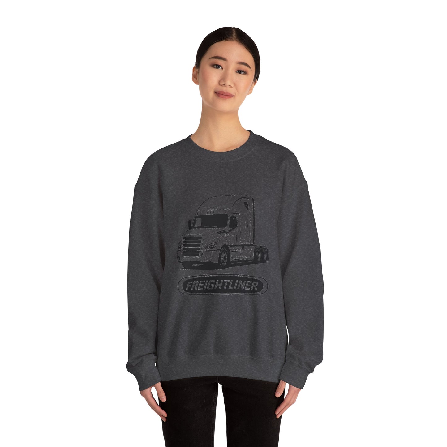 Freightliner Semi Truck Crewneck Sweatshirt — Logo Truck Driver Gift