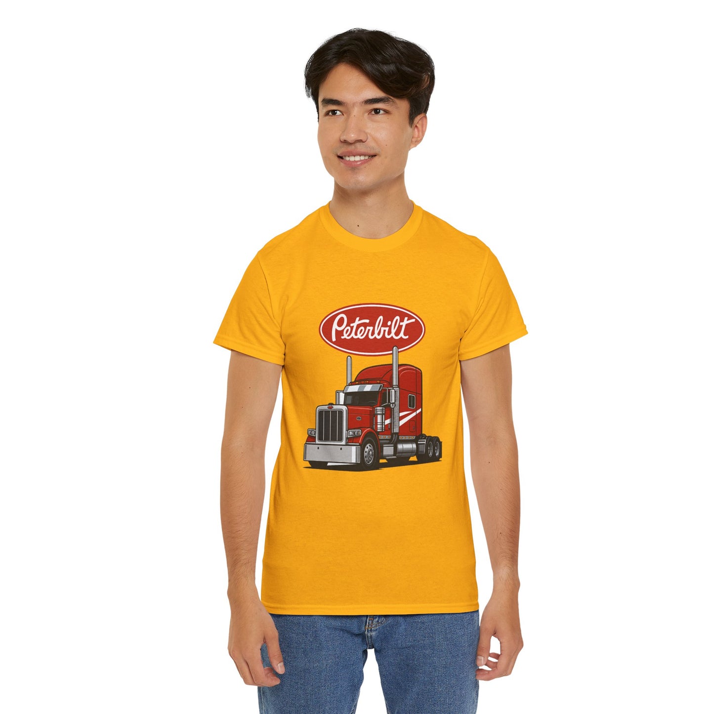 Peterbilt Red Semi Truck Graphic T-Shirt — Trucker Tee for Drivers & Fans