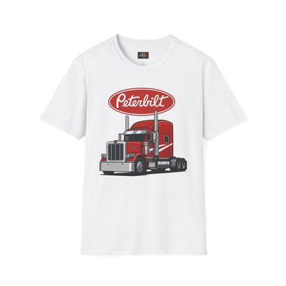 Peterbilt Red Semi Truck T-Shirt — Classic Logo Trucker Tee