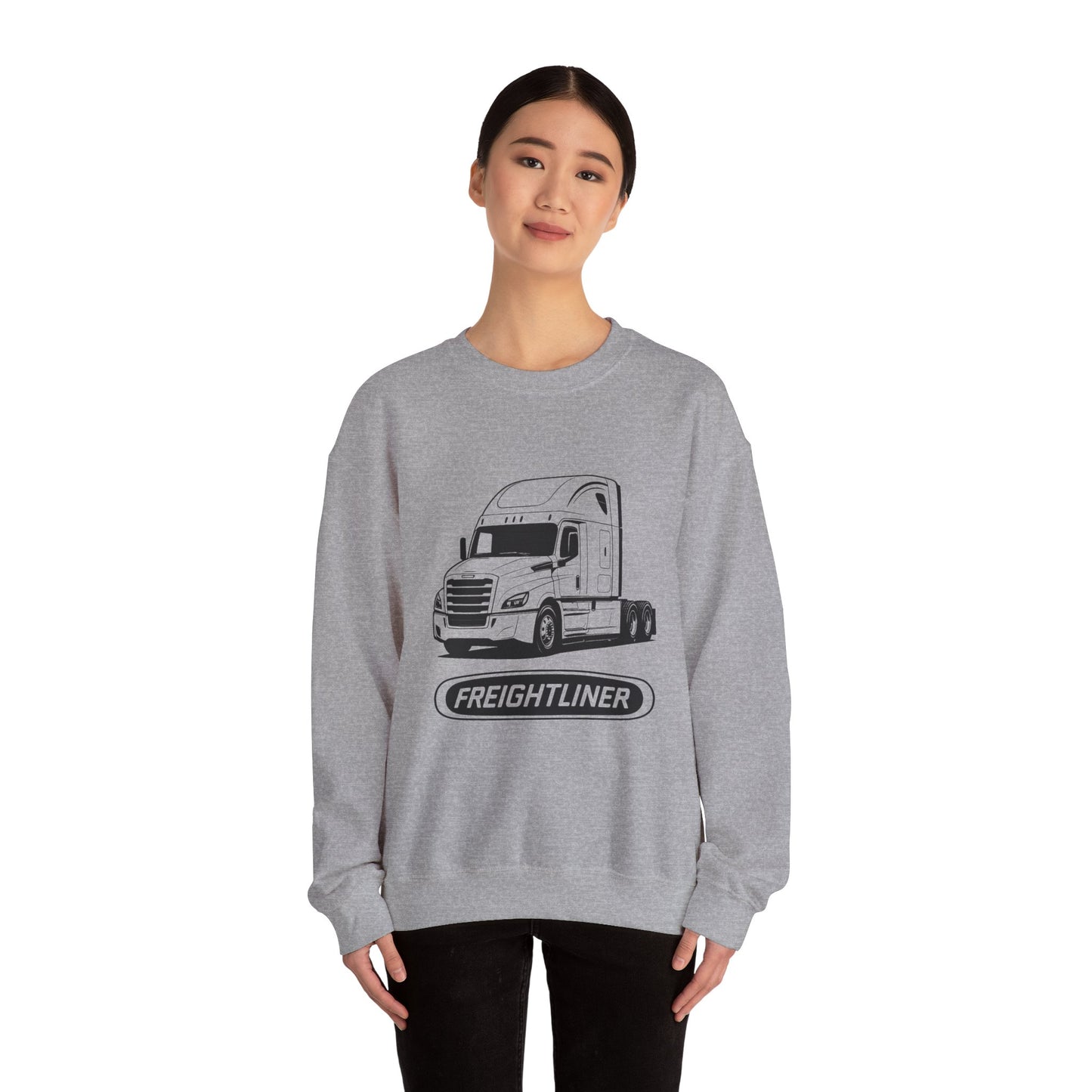 Freightliner Semi Truck Crewneck Sweatshirt — Logo Truck Driver Gift