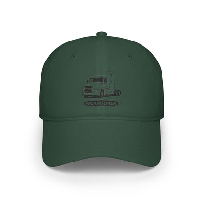 Freightliner Truck Cap — Low Profile Baseball Hat with Semi-Truck Graphic