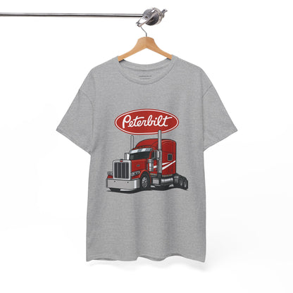 Peterbilt Red Semi Truck Graphic T-Shirt — Trucker Tee for Drivers & Fans